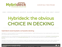 Tablet Screenshot of hybrideck.com.au